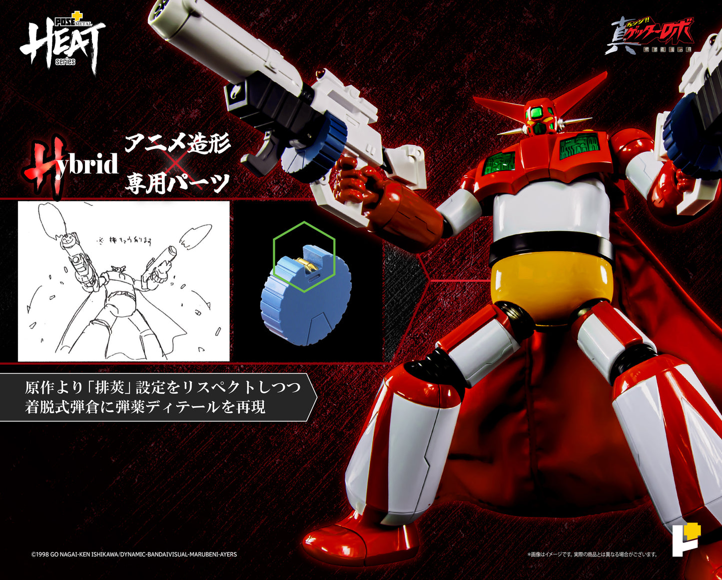 【再販】【預購入】[POSE＋ METAL HEAT系列 三一萬能俠1號 (真三一萬能俠 世界最後之日ver.)]/[POSE＋METAL HEATシリーズ GETTER 1 (ゲッターロボ アルマゲドンver.)]