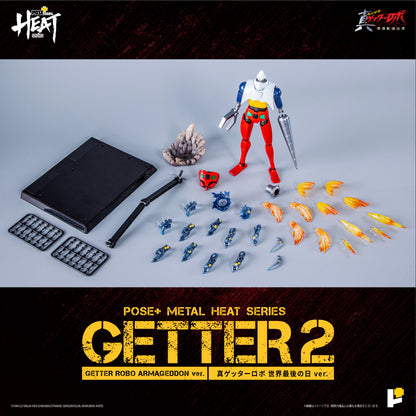 【再販】【預購入】[POSE＋ METAL HEAT系列 三一萬能俠 2號 (真三一萬能俠 世界最後之日ver.)]/[POSE＋METAL HEATシリーズ GETTER 2 (ゲッターロボ アルマゲドンver.)]