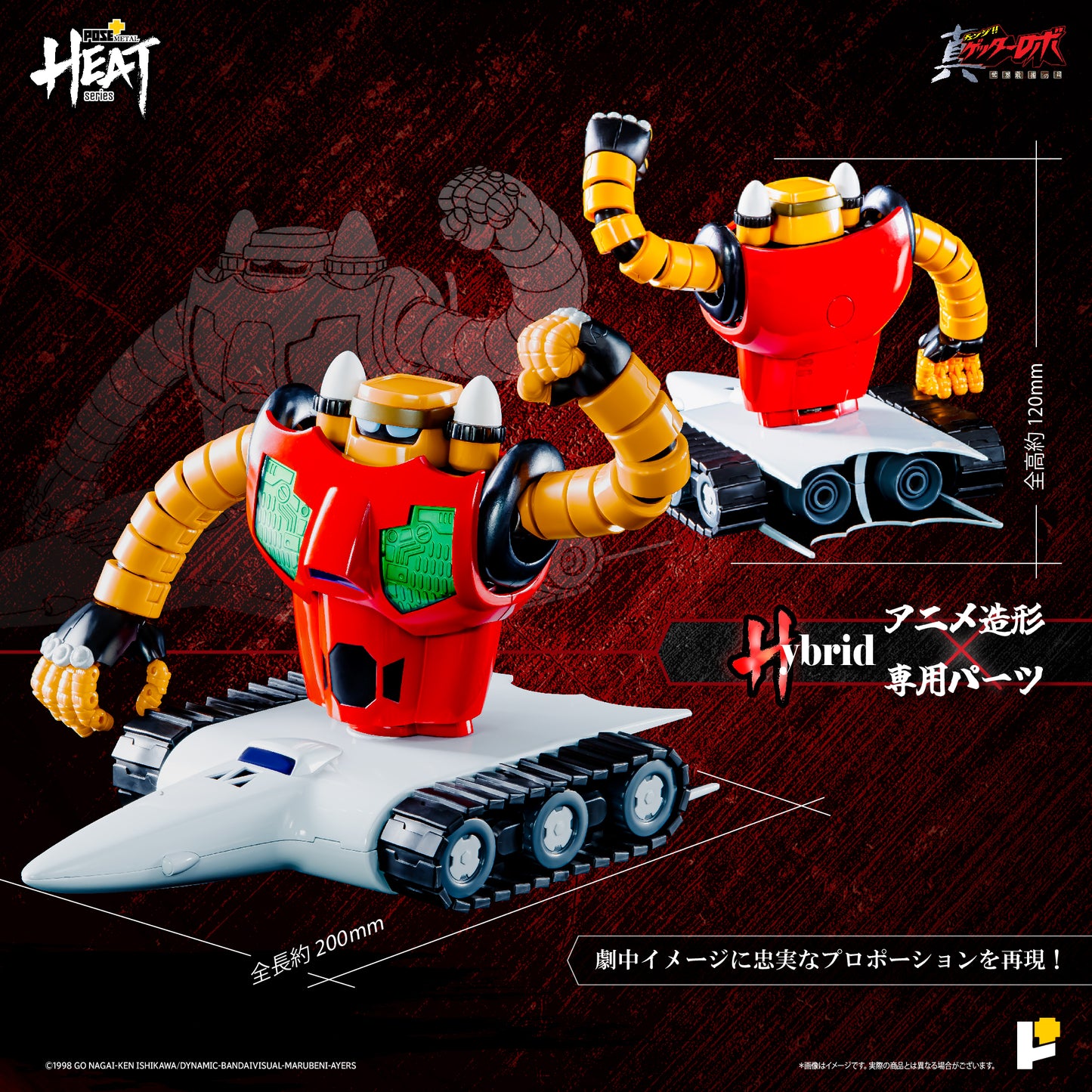 【再販】【預購入】[POSE＋ METAL HEAT系列 三一萬能俠 3號 (真三一萬能俠 世界最後之日ver.)]/[POSE＋METAL HEATシリーズ GETTER 3 (ゲッターロボ アルマゲドンver.)]